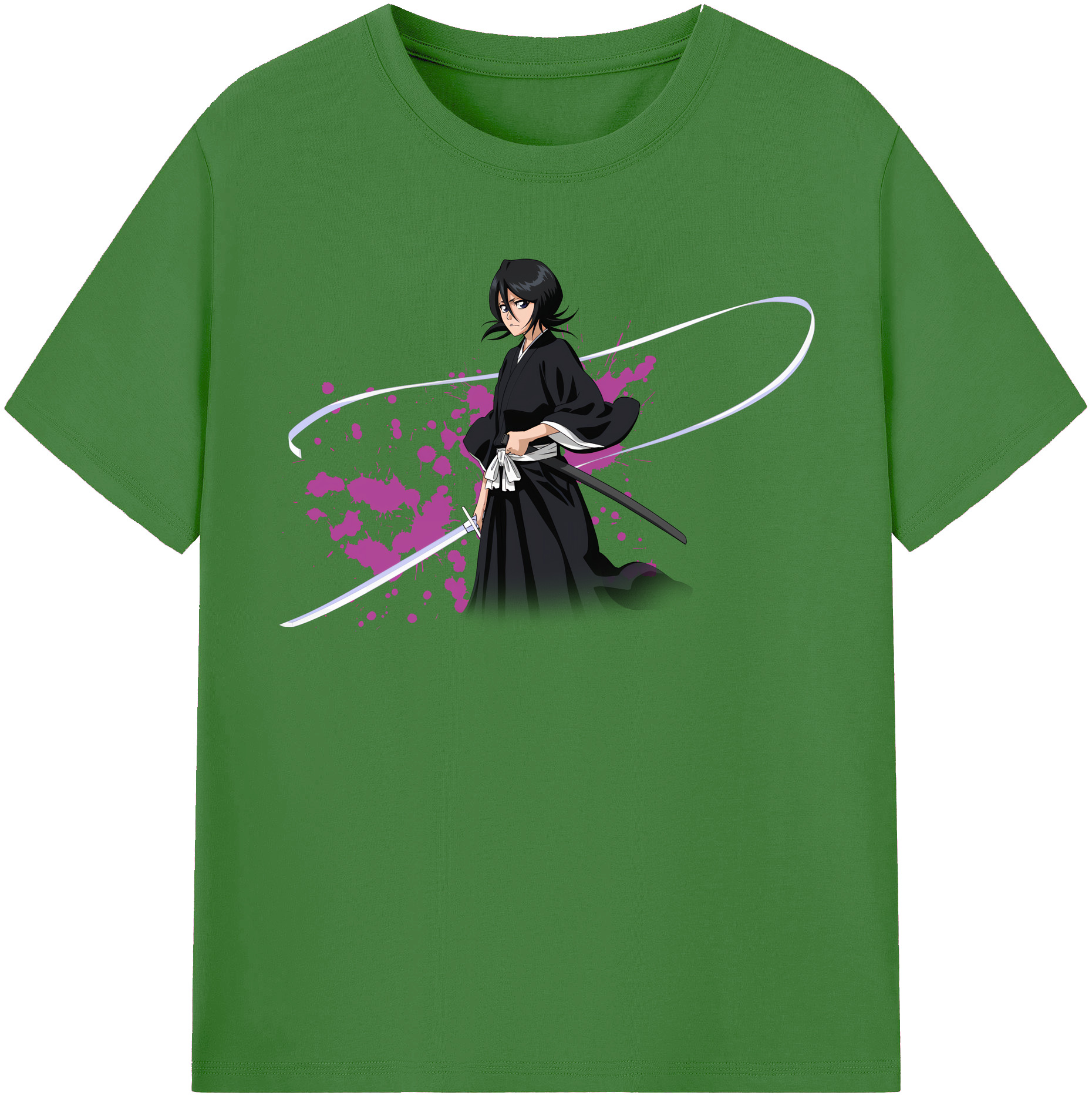 （画像用） ブリーチ 朽木ルキア BLEACH Kuchiki Rukia レディースカジュアルプリントTシャツ（綿100％）